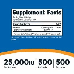 Antioxidants Nutricost Vitamin A Softgels