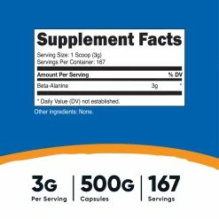 Nutricost Beta Alanine Powder Amino Acids