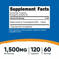 Nutricost Betaine Anhydrous (TMG) Capsules Best Sellers
