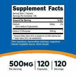Best Sellers Nutricost Calcium D-Glucarate (500mg) (120 CAP)