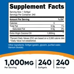Nutricost Coconut Oil Softgels