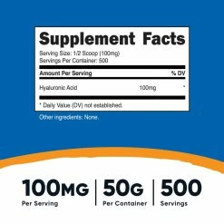 Nutricost Hyaluronic Acid Powder