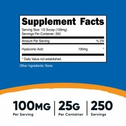 Nutricost Hyaluronic Acid Powder