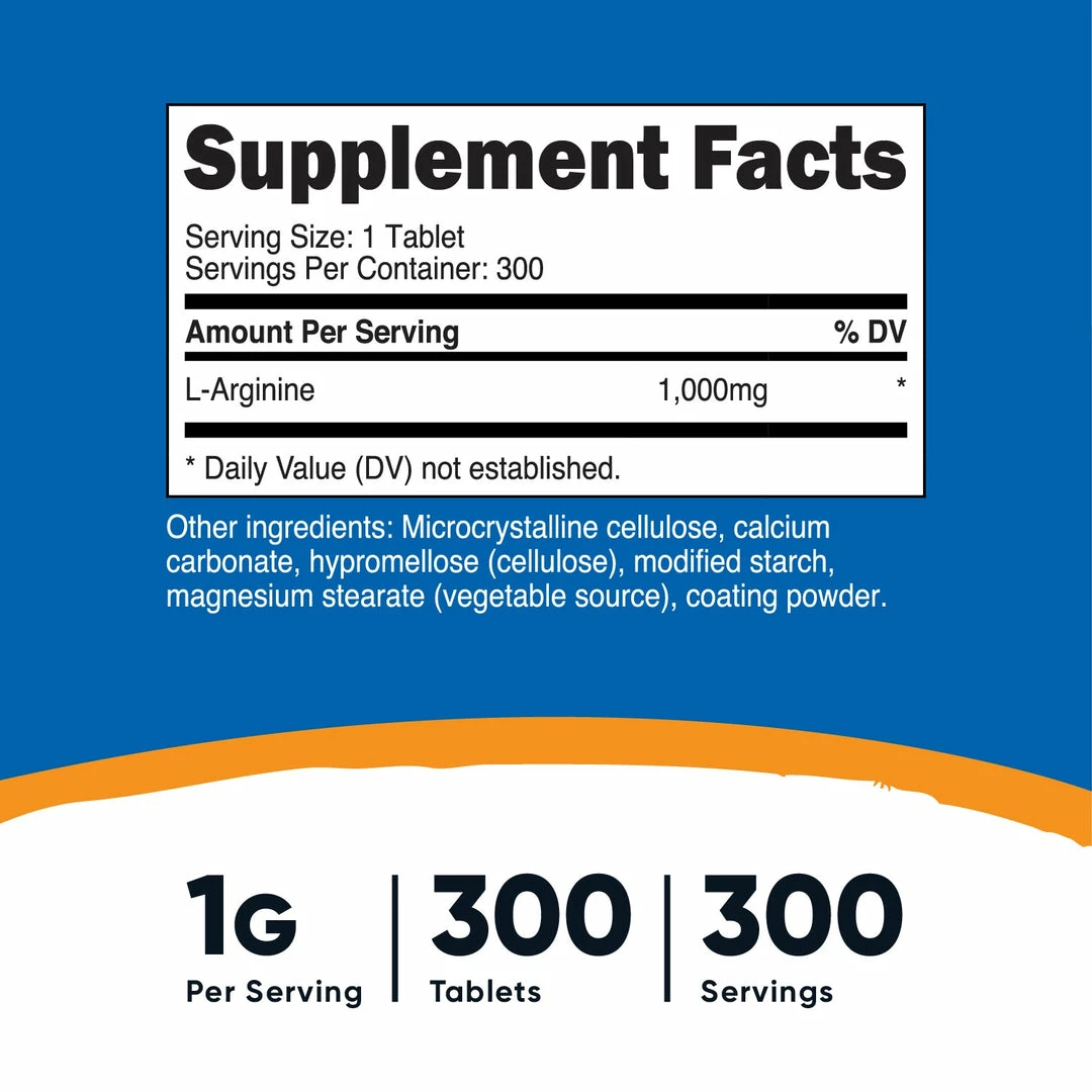 Nutricost L-Arginine Tablets Amino Acids