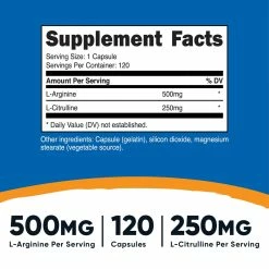 Amino Acids Nutricost L-Arginine L-Citrulline Complex Capsules
