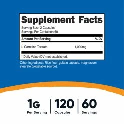 Amino Acids Nutricost L-Carnitine Tartrate Capsules