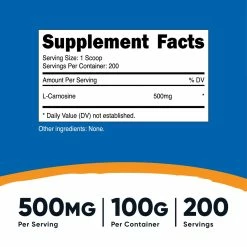 Nutricost L-Carnosine Powder Amino Acids