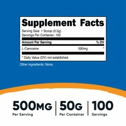 Nutricost L-Carnosine Powder Amino Acids