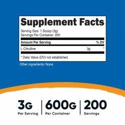 Nutricost L-Citrulline (Base) Powder Amino Acids