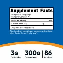 Nutricost L-Citrulline Malate (2:1) Flavored Powder Amino Acids
