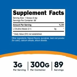 Nutricost L-Citrulline Malate (2:1) Flavored Powder Amino Acids