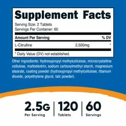 Nutricost L-Citrulline Tablets Amino Acids