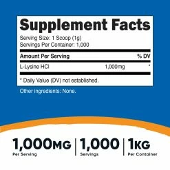 Amino Acids Nutricost L-Lysine Powder