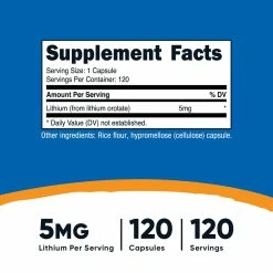 Best Sellers Nutricost Lithium Orotate (5MG) (120 Caps)