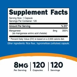 E-Supplements Nutricost Manganese Capsules