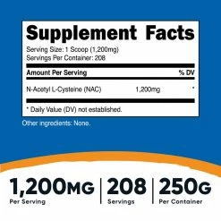 Nutricost N-Acetyl Cysteine (NAC) Vegetarian Powder Amino Acids