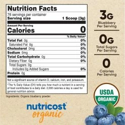Nutricost Organic Blueberry Powder Antioxidants