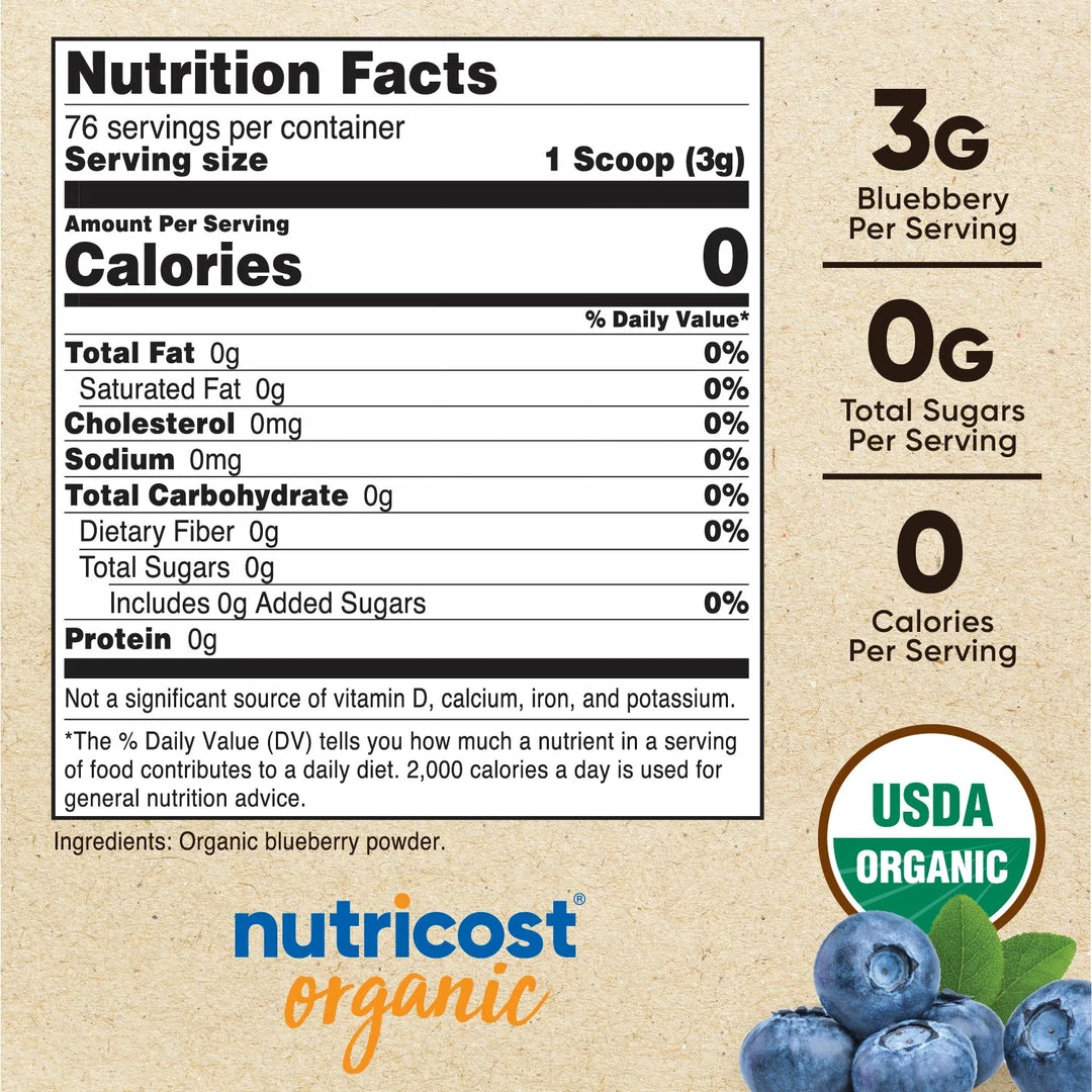 Nutricost Organic Blueberry Powder Antioxidants