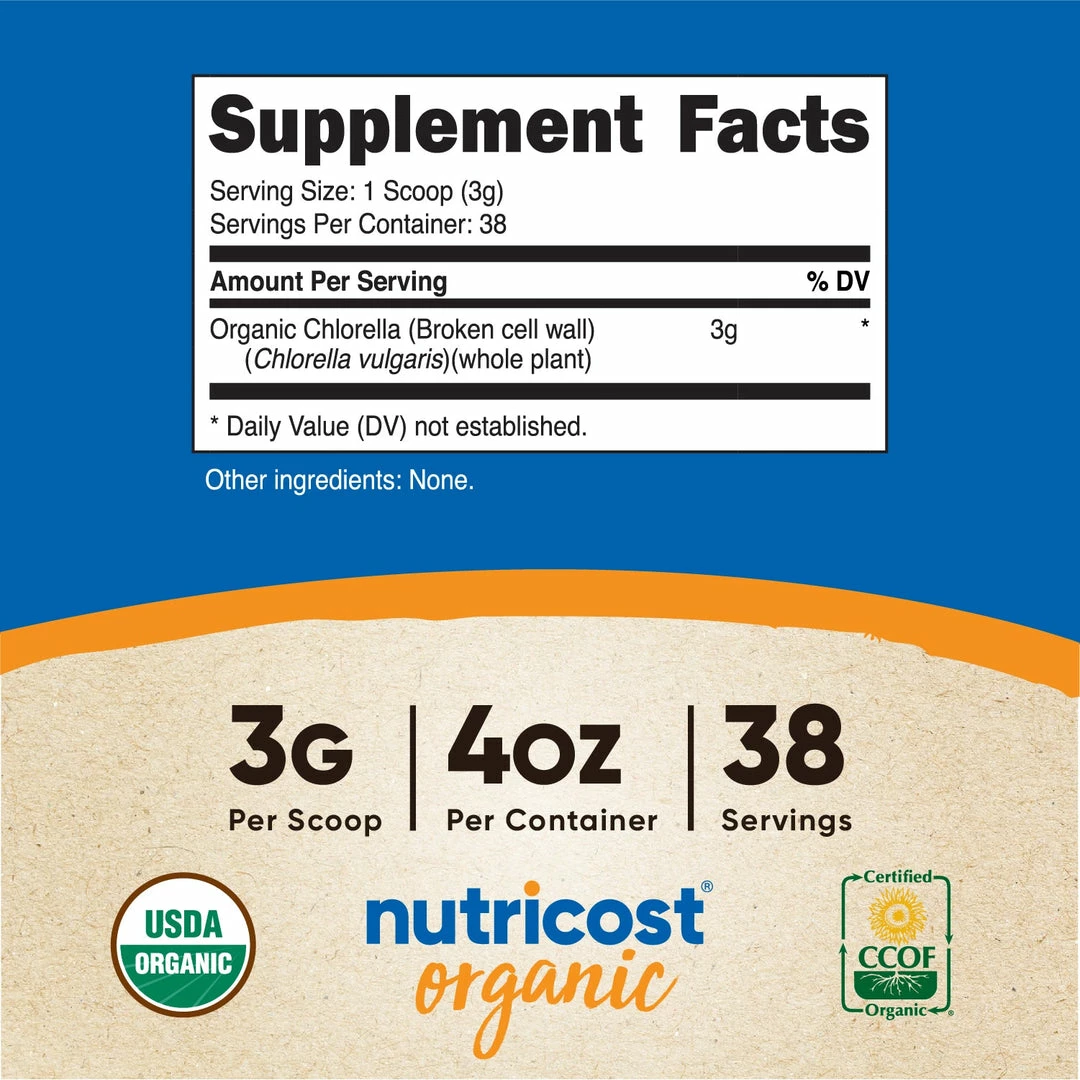 Nutricost Organic Chlorella Powder Antioxidants