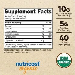 Best Sellers Nutricost Organic MCT Oil Powder