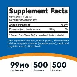 Nutricost Potassium Citrate Capsules Best Sellers
