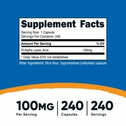 Nutricost R-Alpha Lipoic Acid Capsules Antioxidants