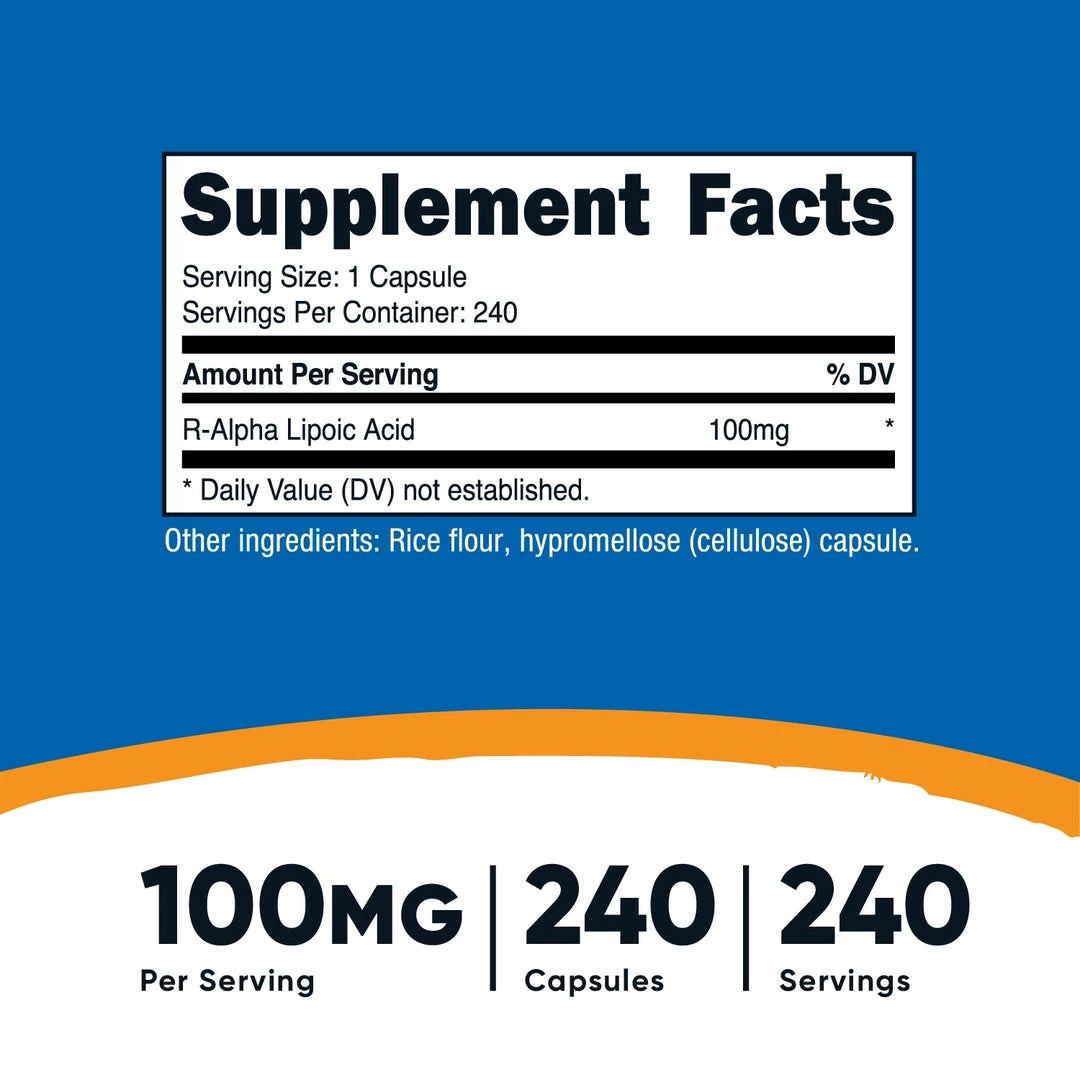Nutricost R-Alpha Lipoic Acid Capsules Antioxidants