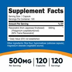 Nutricost Resveratrol Capsules Antioxidants