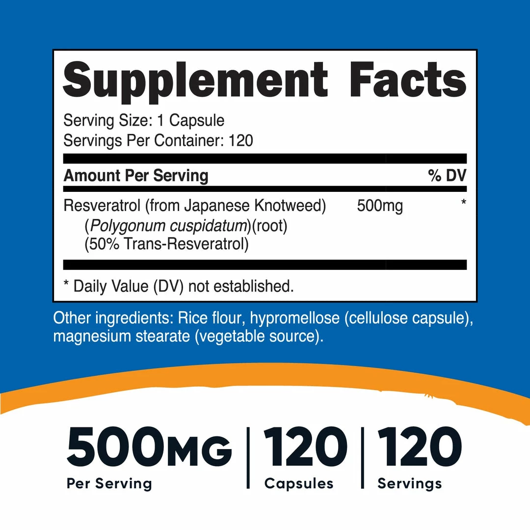 Nutricost Resveratrol Capsules Antioxidants