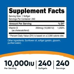 Nutricost Vitamin D3 Softgels