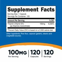 Best Sellers Nutricost Vitamin B1 Thiamin Capsules