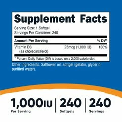 Nutricost Vitamin D3 Softgels
