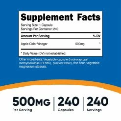 Antioxidants Nutricost Apple Cider Vinegar Capsules