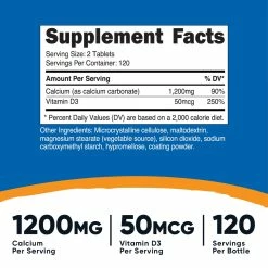 Nutricost Calcium (with Vitamin D3) Tablets