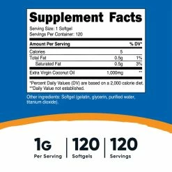 Nutricost Coconut Oil Softgels