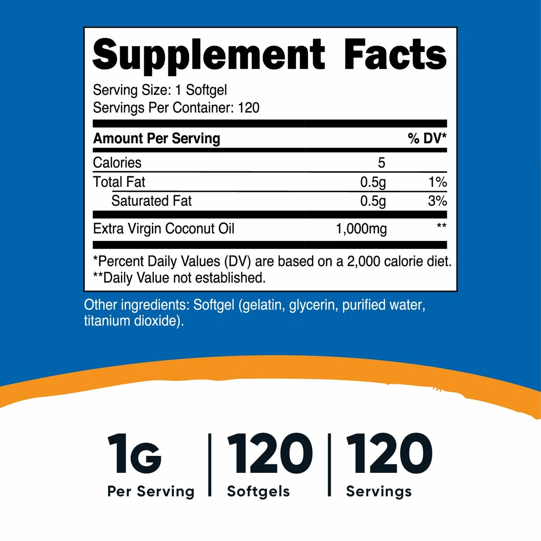Nutricost Coconut Oil Softgels