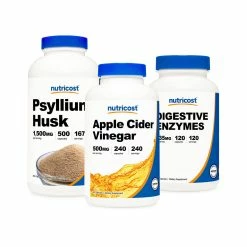Nutricost Best Digestive Bundle (Psyllium Husk, Apple Cider Vinegar, Digestive Enzymes) Best Sellers