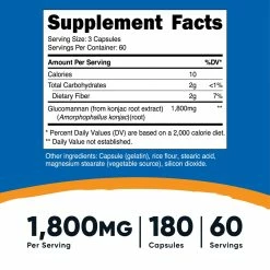 Antioxidants Nutricost Glucomannan Capsules