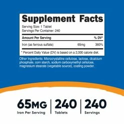 Nutricost Iron Capsules (as Ferrous Sulfate)