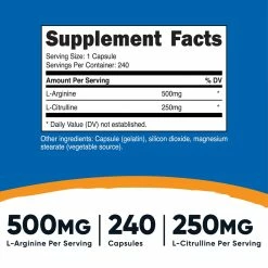Amino Acids Nutricost L-Arginine L-Citrulline Complex Capsules