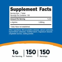Nutricost L-Arginine Tablets Amino Acids