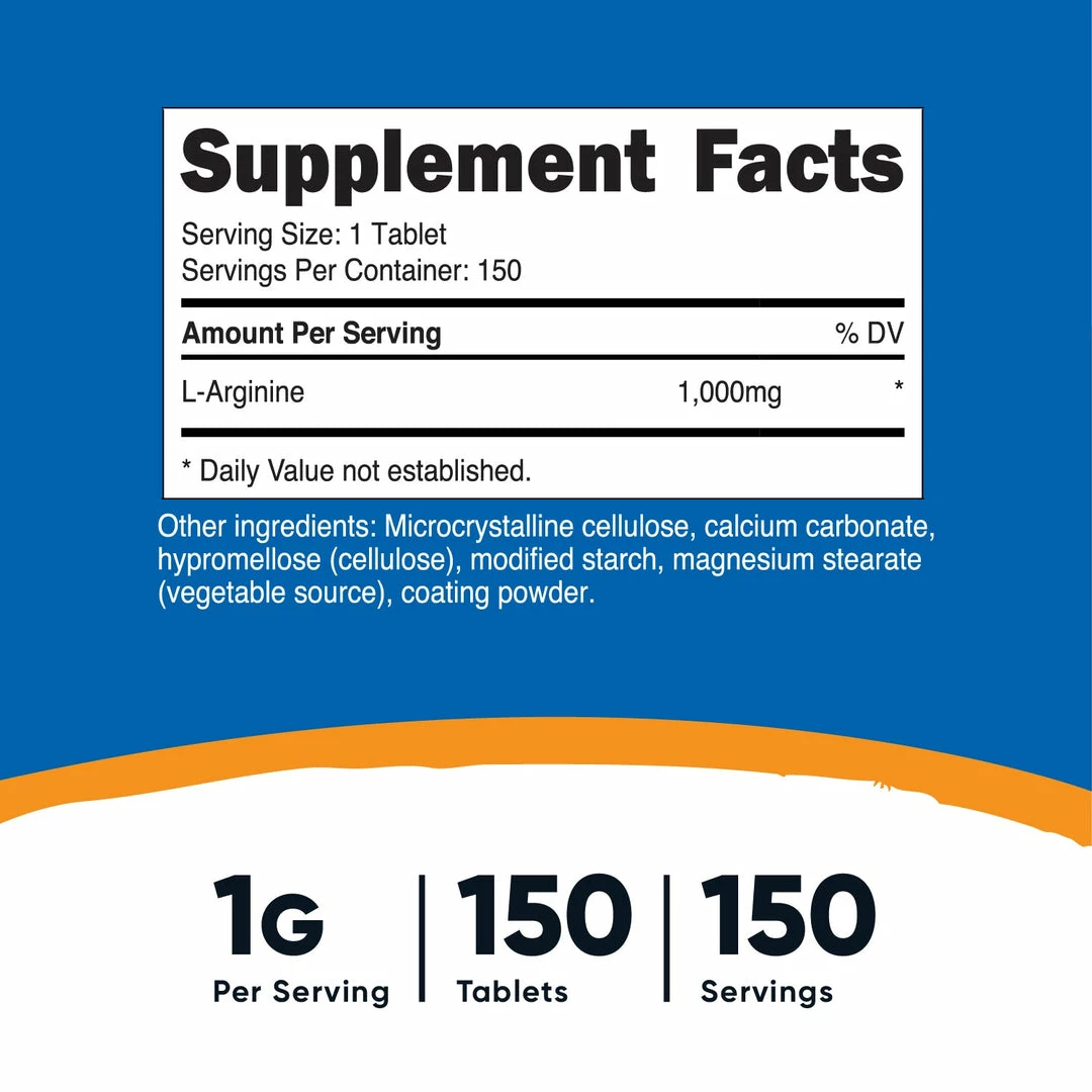 Nutricost L-Arginine Tablets Amino Acids