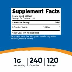 Amino Acids Nutricost L-Carnitine Tartrate Capsules