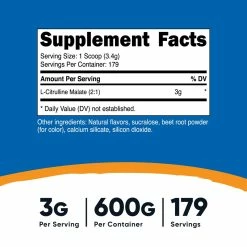Nutricost L-Citrulline Malate (2:1) Flavored Powder Amino Acids