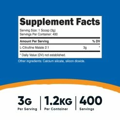 Nutricost L-Citrulline Malate (2:1) Unflavored Powder Amino Acids