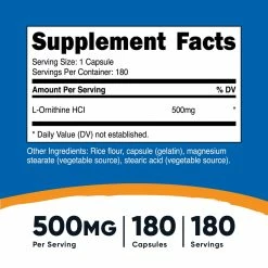 Nutricost L-Ornithine Capsules Amino Acids