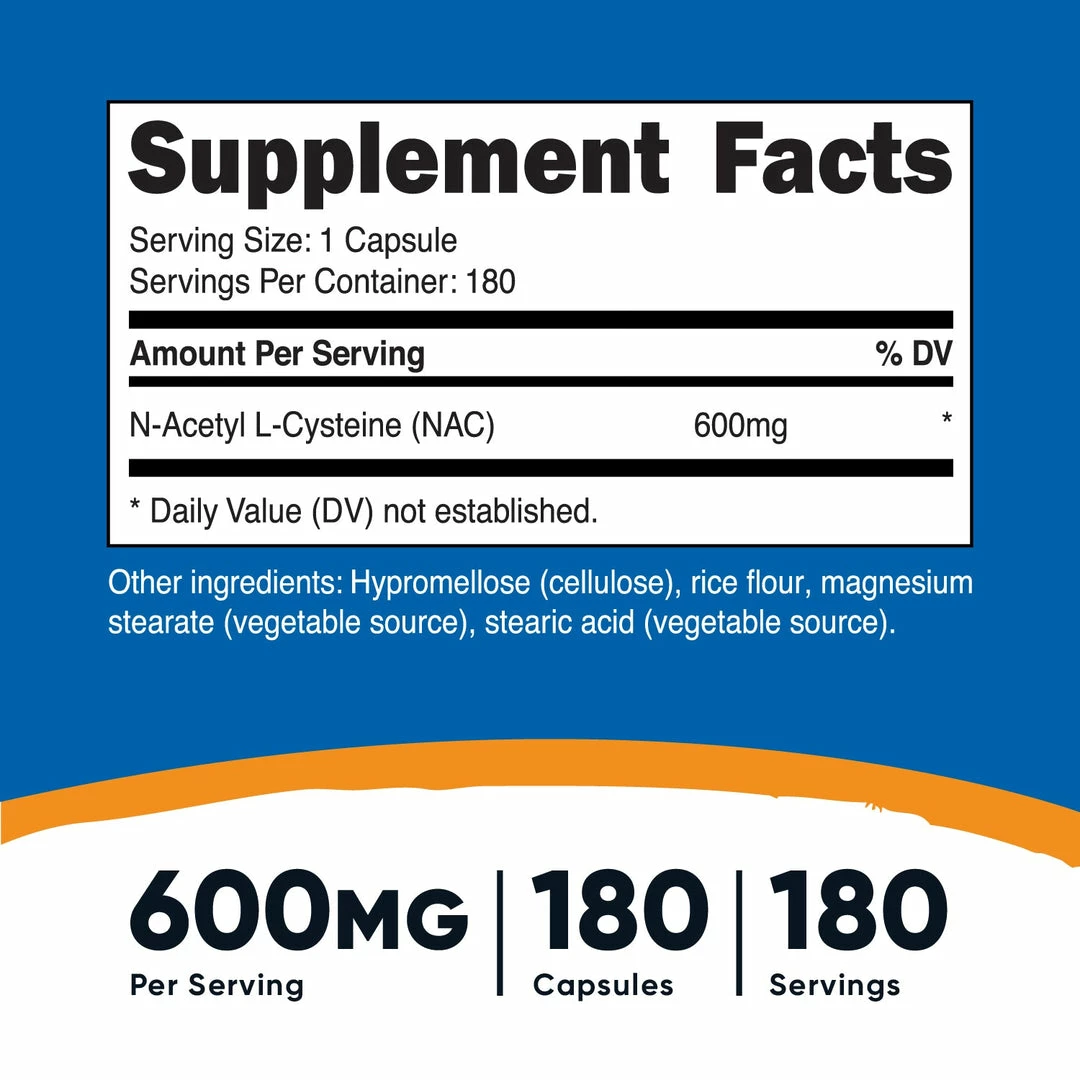 Nutricost N-Acetyl Cysteine (NAC) Capsules