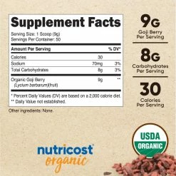 Nutricost Organic Goji Berry Powder Antioxidants
