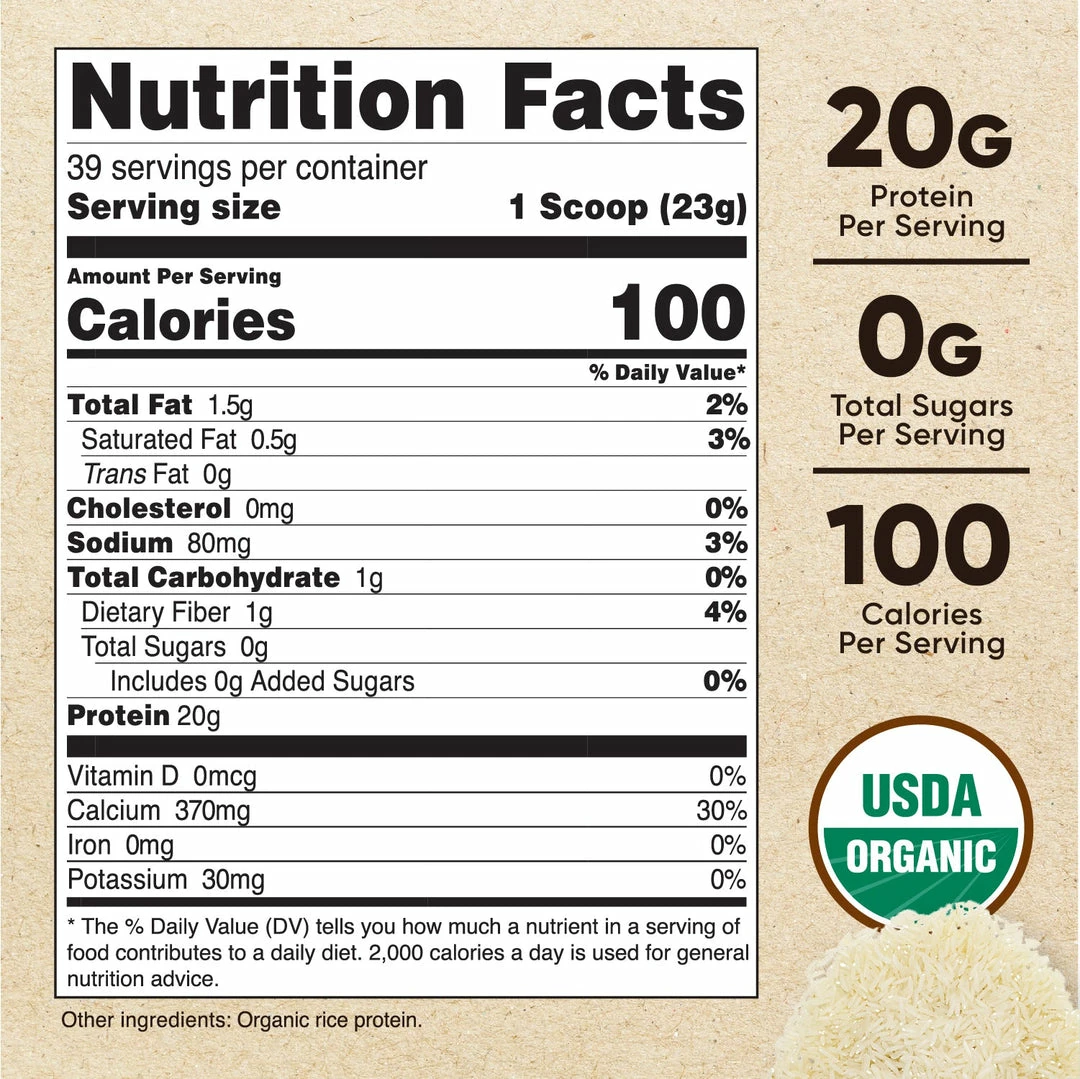 Best Sellers Nutricost Organic Rice Protein Powder