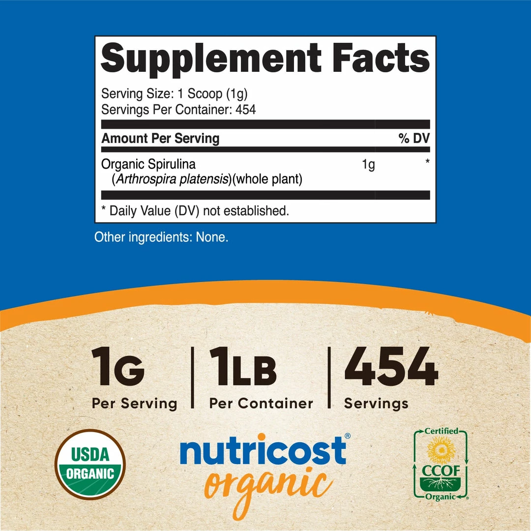 Best Sellers Nutricost Organic Spirulina Powder